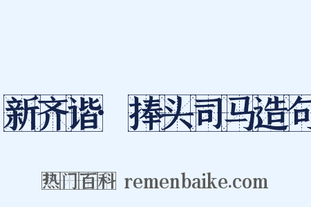 新齐谐·捧头司马造句是什么意思的图片